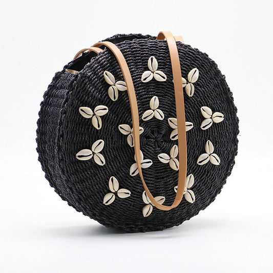 SHELL straw-bag